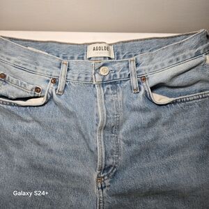 Agolde Lana Womens 28 Light Wash High-Rise Straight Jeans